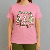 Christmas Vibes Cookie Tree Retro T-Shirt thumb 4