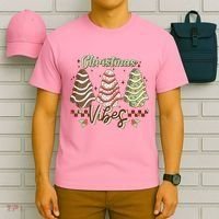 Christmas Vibes Cookie Tree Retro T-Shirt thumb 6