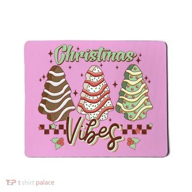 Christmas Vibes Cookie Tree Retro Mousepad