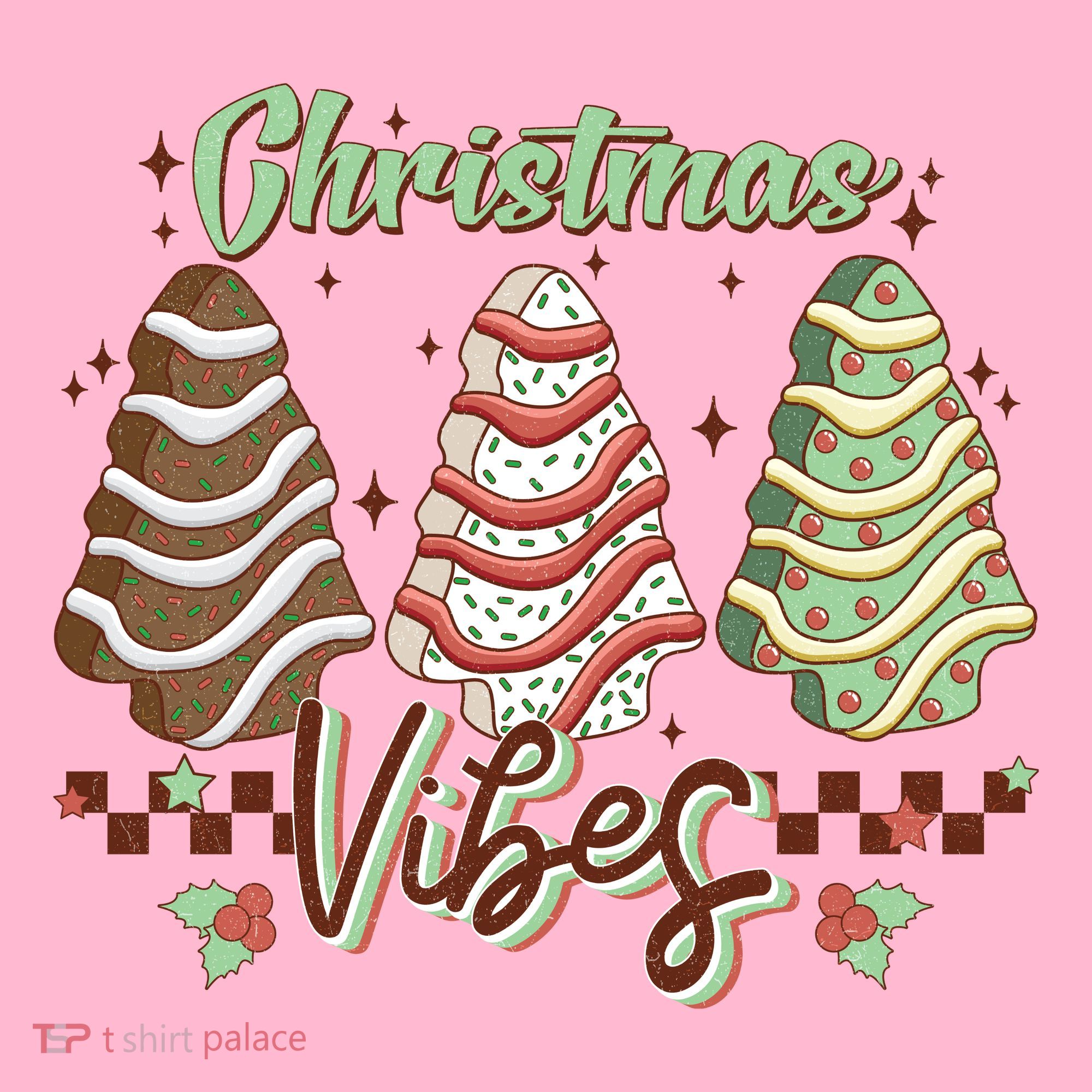 Christmas Vibes Cookie Tree Retro Mousepad