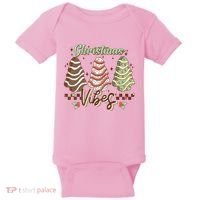 Christmas Vibes Cookie Tree Retro Baby Bodysuit thumb 0