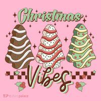 Christmas Vibes Cookie Tree Retro Toddler Hoodie thumb 2