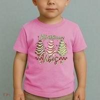 Christmas Vibes Cookie Tree Retro Toddler T-Shirt thumb 2
