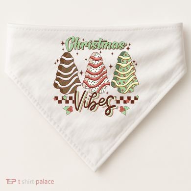 Christmas Vibes Cookie Tree Retro USA-Made Doggie Bandana