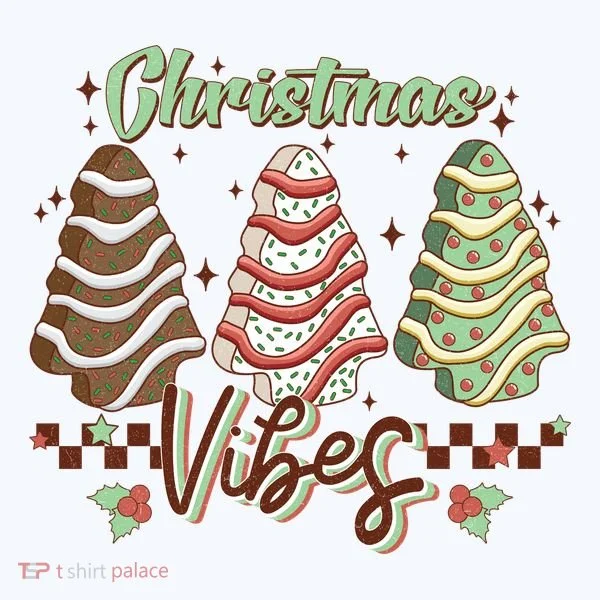Christmas Vibes Cookie Tree Retro Bucket Hat