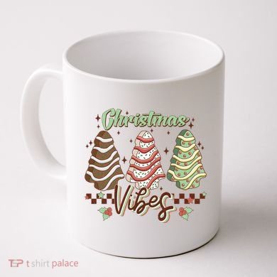 Christmas Vibes Cookie Tree Retro Coffee Mug