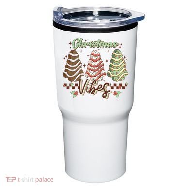 Christmas Vibes Cookie Tree Retro Tumbler
