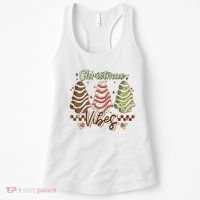 Christmas Vibes Cookie Tree Retro Women's Tank Top thumb 0