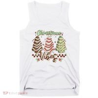 Christmas Vibes Cookie Tree Retro Tank Top thumb 0