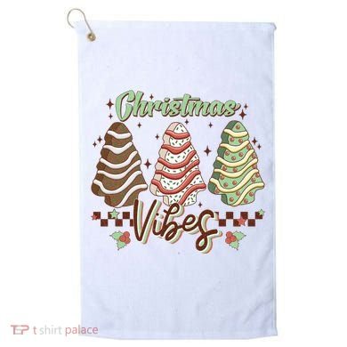 Christmas Vibes Cookie Tree Retro Golf Towel