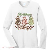 Christmas Vibes Cookie Tree Retro Women's Long Sleeve Shirt thumb 0