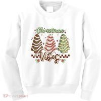 Christmas Vibes Cookie Tree Retro Kids Sweatshirt thumb 0