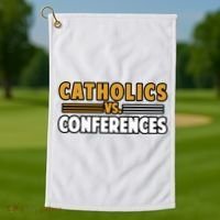 Catholics Vs Conferences Golf Towel thumb 1