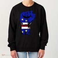 Cape Verde Cape Verdean Flag Power Handfist Cabo Pride Women's Sweatshirt thumb 0