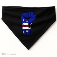 Cape Verde Cape Verdean Flag Power Handfist Cabo Pride USA-Made Doggie Bandana thumb 0