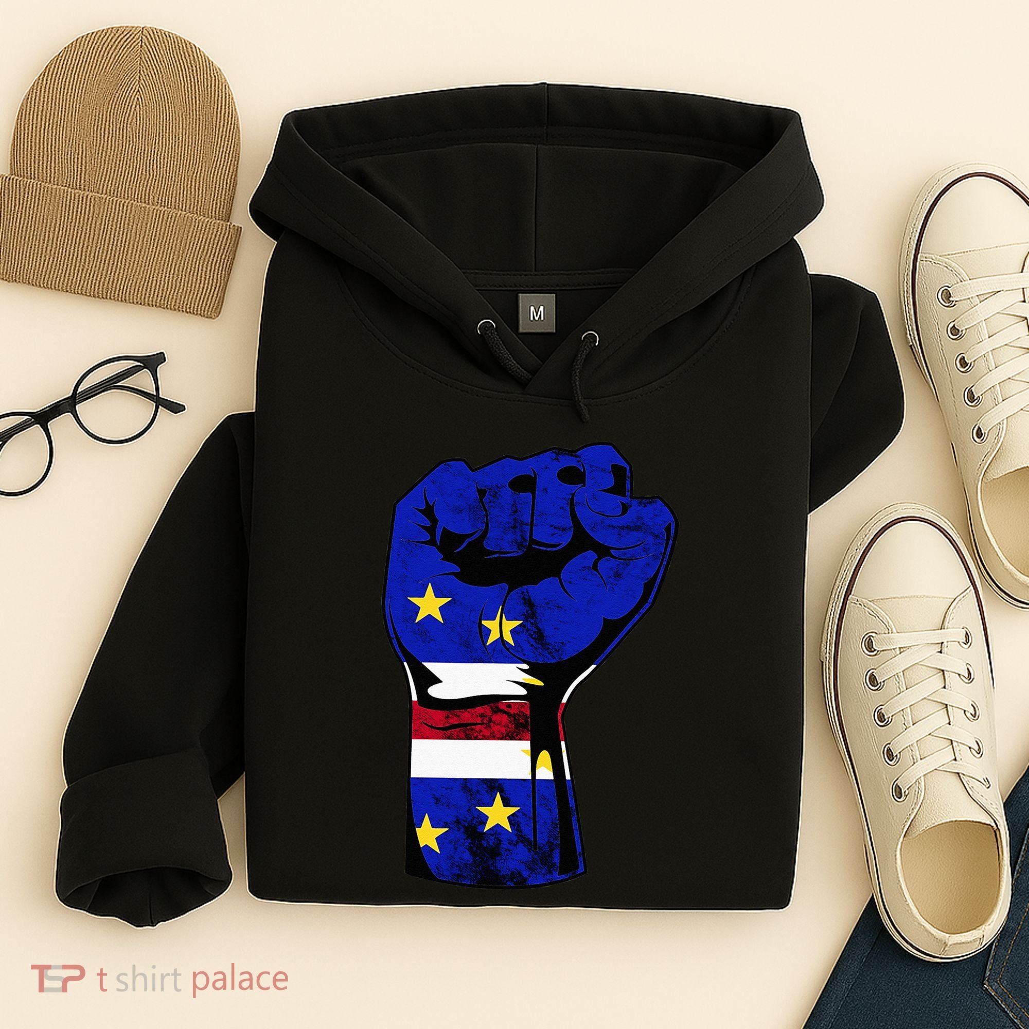 Cape Verde Cape Verdean Flag Power Handfist Cabo Pride Hoodie