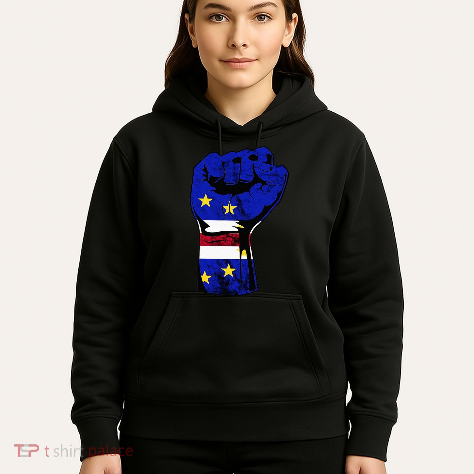 Cape Verde Cape Verdean Flag Power Handfist Cabo Pride Hoodie