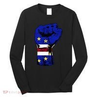 Cape Verde Cape Verdean Flag Power Handfist Cabo Pride Long Sleeve Shirt thumb 0