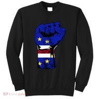 Cape Verde Cape Verdean Flag Power Handfist Cabo Pride Sweatshirt thumb 0