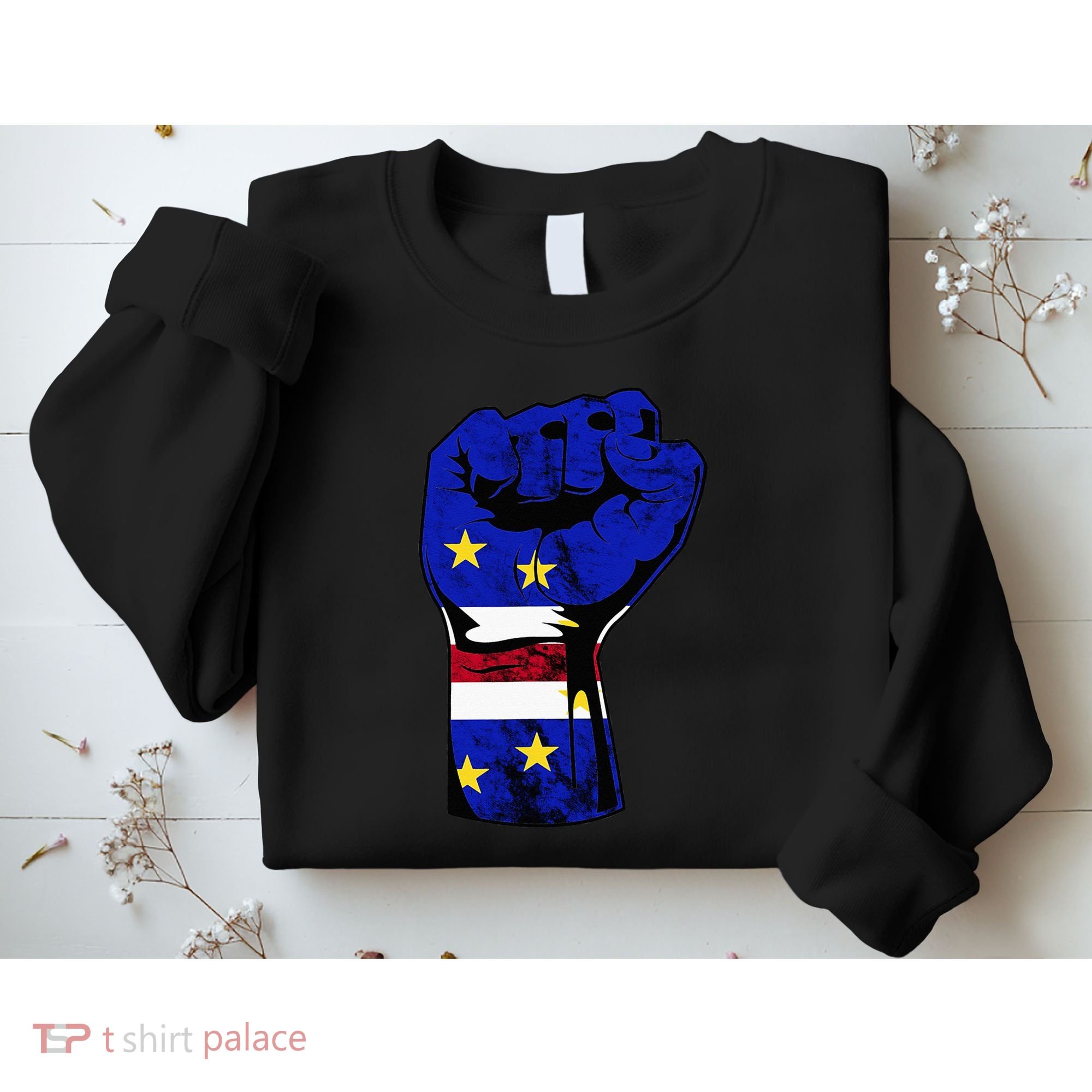 Cape Verde Cape Verdean Flag Power Handfist Cabo Pride Sweatshirt