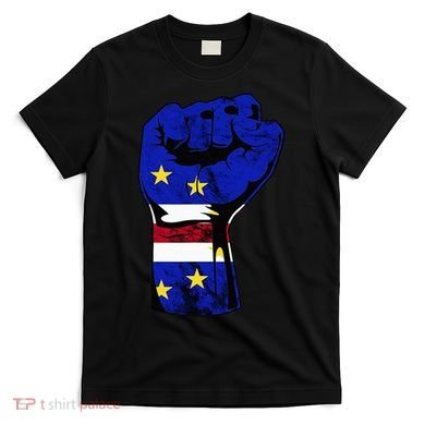 Cape Verde Cape Verdean Flag Power Handfist Cabo Pride T-Shirt