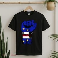 Cape Verde Cape Verdean Flag Power Handfist Cabo Pride T-Shirt thumb 2
