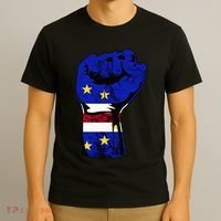 Cape Verde Cape Verdean Flag Power Handfist Cabo Pride T-Shirt thumb 3
