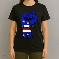 Cape Verde Cape Verdean Flag Power Handfist Cabo Pride T-Shirt thumb 4
