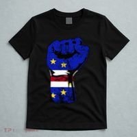Cape Verde Cape Verdean Flag Power Handfist Cabo Pride T-Shirt thumb 5