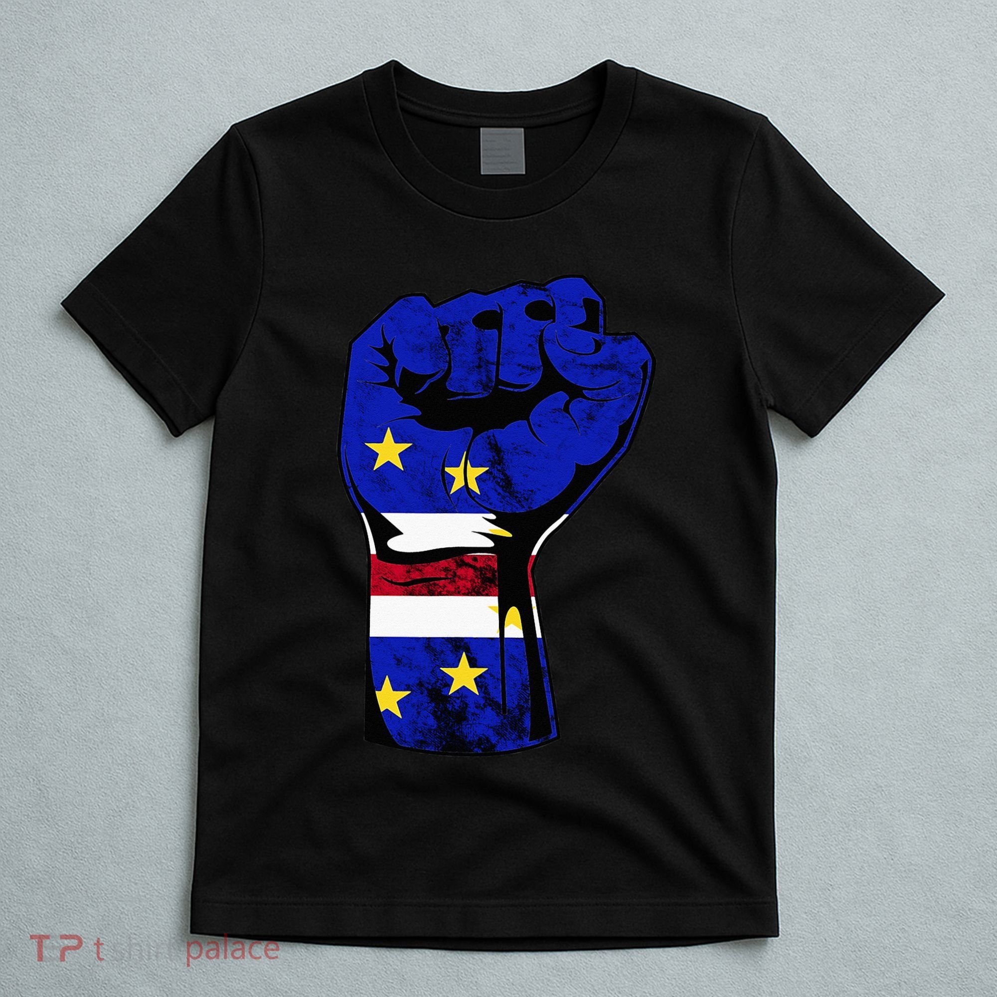 Cape Verde Cape Verdean Flag Power Handfist Cabo Pride T-Shirt