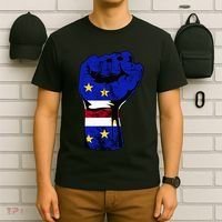 Cape Verde Cape Verdean Flag Power Handfist Cabo Pride T-Shirt thumb 6