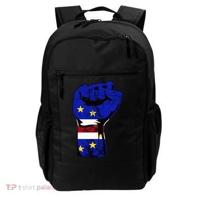 Cape Verde Cape Verdean Flag Power Handfist Cabo Pride Backpack