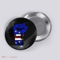 Cape Verde Cape Verdean Flag Power Handfist Cabo Pride Button thumb 0
