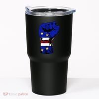 Cape Verde Cape Verdean Flag Power Handfist Cabo Pride Tumbler thumb 0