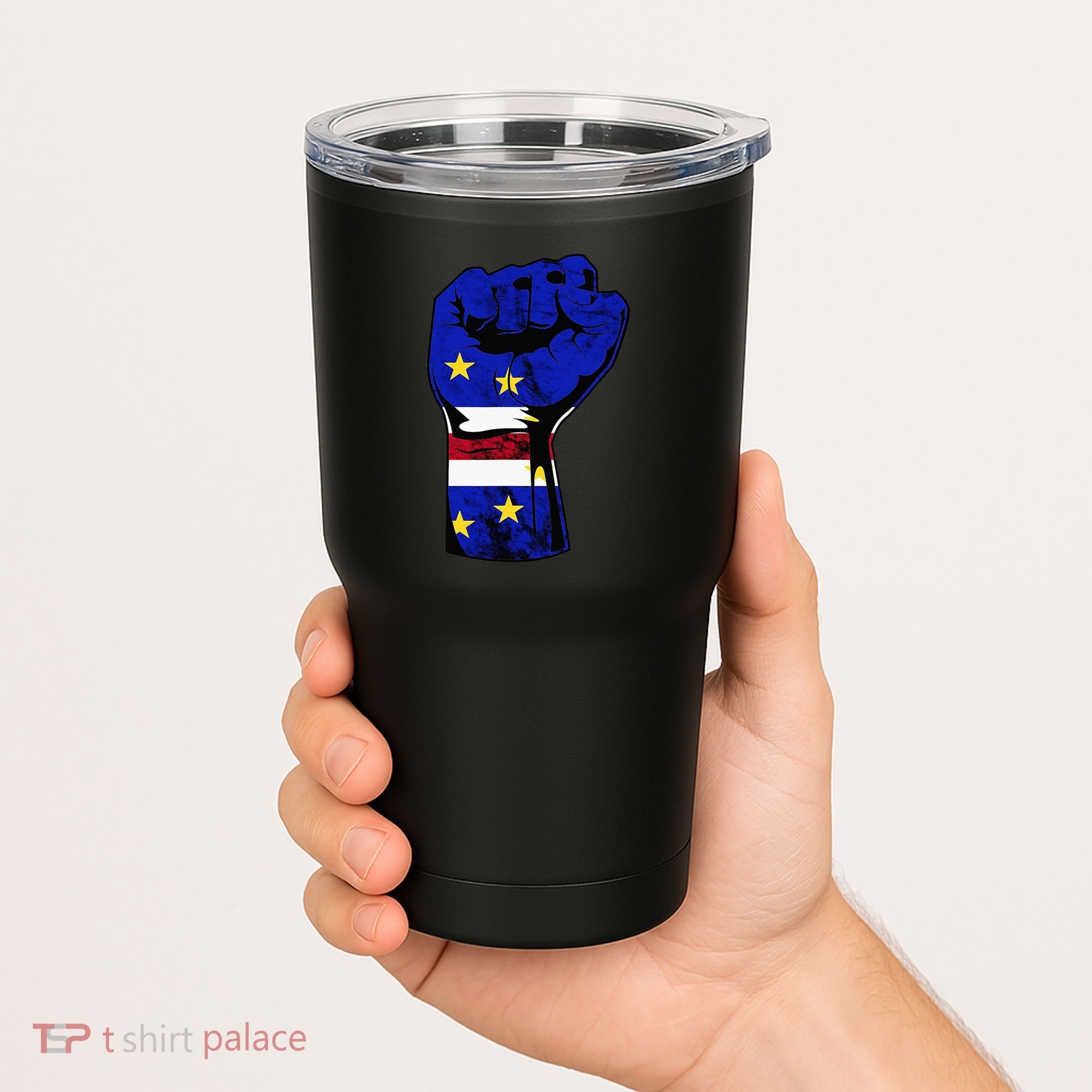 Cape Verde Cape Verdean Flag Power Handfist Cabo Pride Tumbler