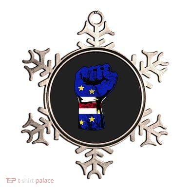 Cape Verde Cape Verdean Flag Power Handfist Cabo Pride Ornament