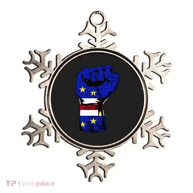 Cape Verde Cape Verdean Flag Power Handfist Cabo Pride Ornament