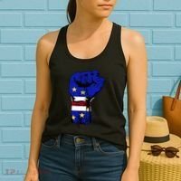 Cape Verde Cape Verdean Flag Power Handfist Cabo Pride Women's Tank Top thumb 2