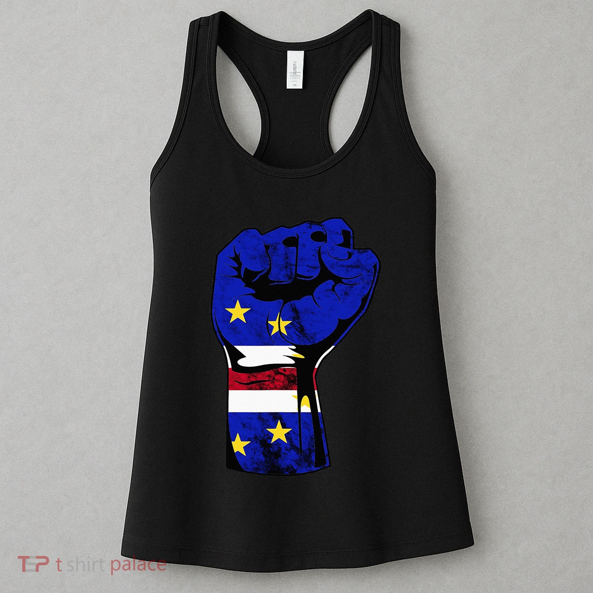 Cape Verde Cape Verdean Flag Power Handfist Cabo Pride Women's Tank Top