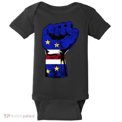 Cape Verde Cape Verdean Flag Power Handfist Cabo Pride Baby Bodysuit