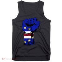Cape Verde Cape Verdean Flag Power Handfist Cabo Pride Tank Top thumb 0