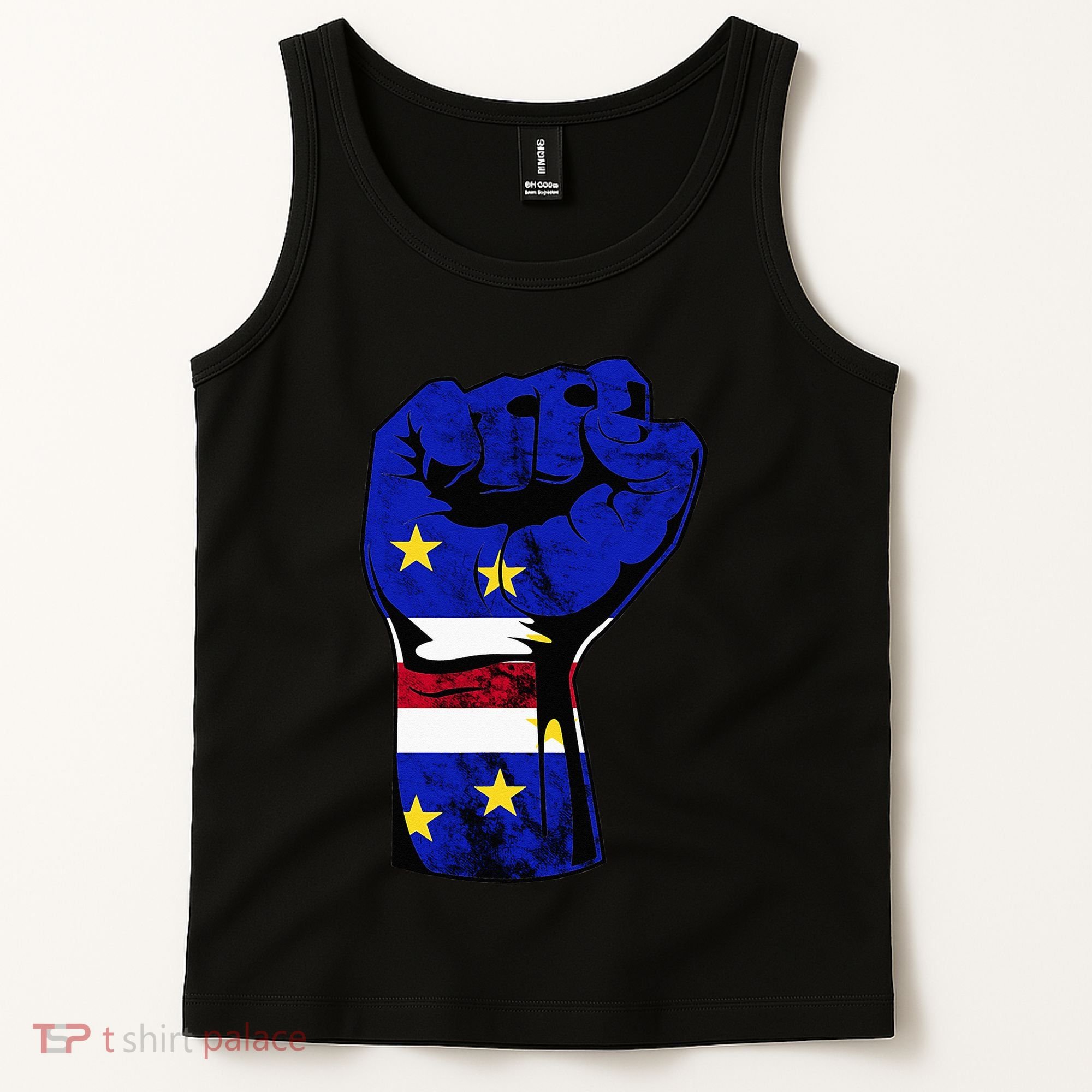 Cape Verde Cape Verdean Flag Power Handfist Cabo Pride Tank Top