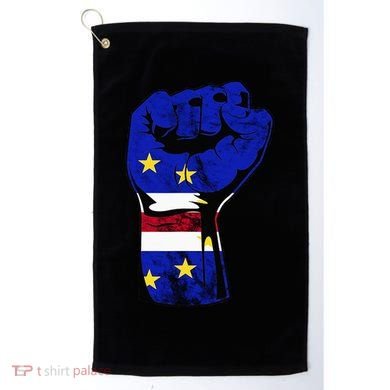 Cape Verde Cape Verdean Flag Power Handfist Cabo Pride Golf Towel