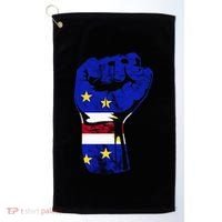 Cape Verde Cape Verdean Flag Power Handfist Cabo Pride Golf Towel thumb 0