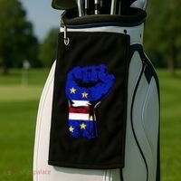 Cape Verde Cape Verdean Flag Power Handfist Cabo Pride Golf Towel thumb 2