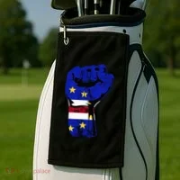 Cape Verde Cape Verdean Flag Power Handfist Cabo Pride Golf Towel thumb 2