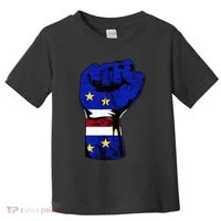 Cape Verde Cape Verdean Flag Power Handfist Cabo Pride Toddler T-Shirt thumb 0