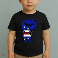 Cape Verde Cape Verdean Flag Power Handfist Cabo Pride Toddler T-Shirt thumb 2
