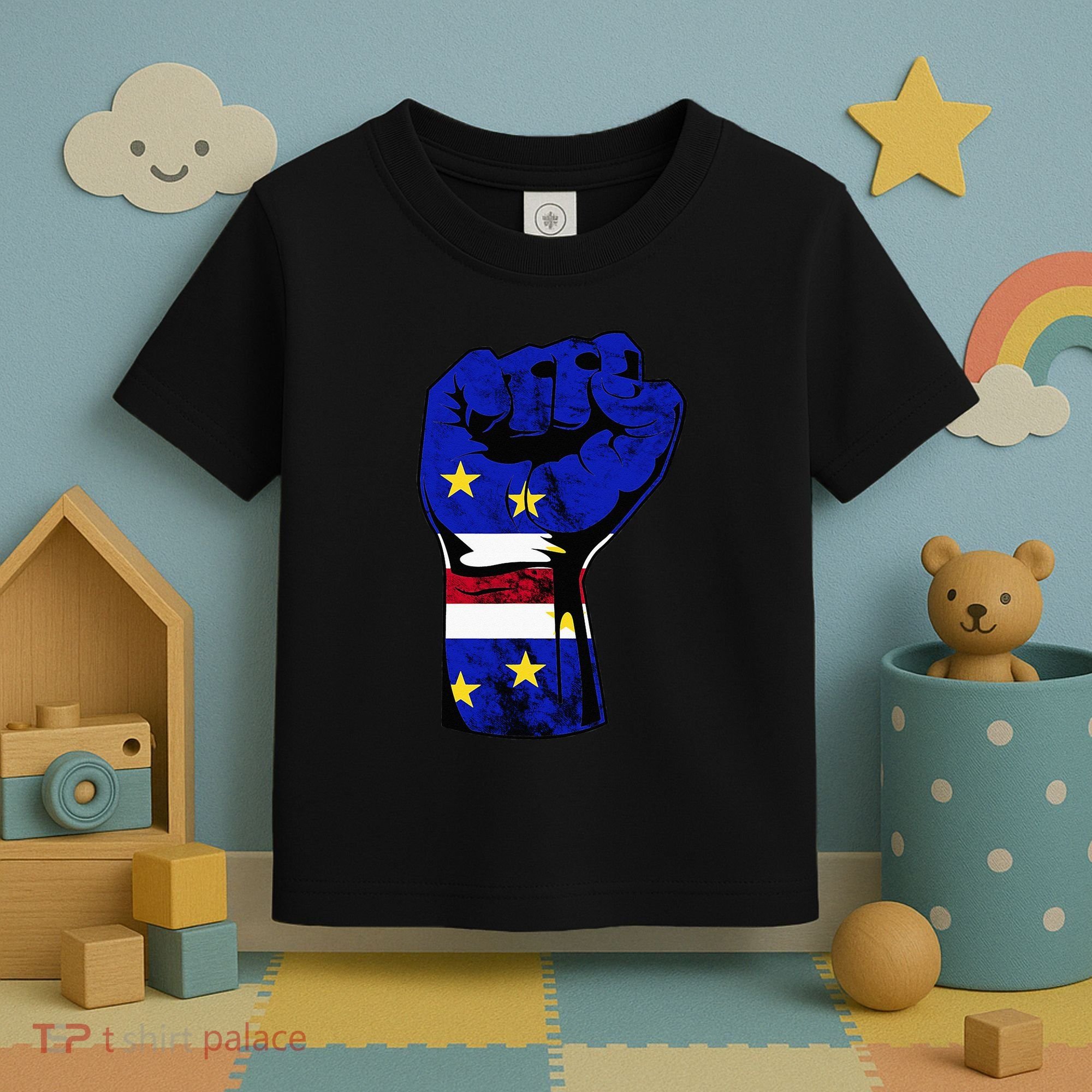 Cape Verde Cape Verdean Flag Power Handfist Cabo Pride Toddler T-Shirt