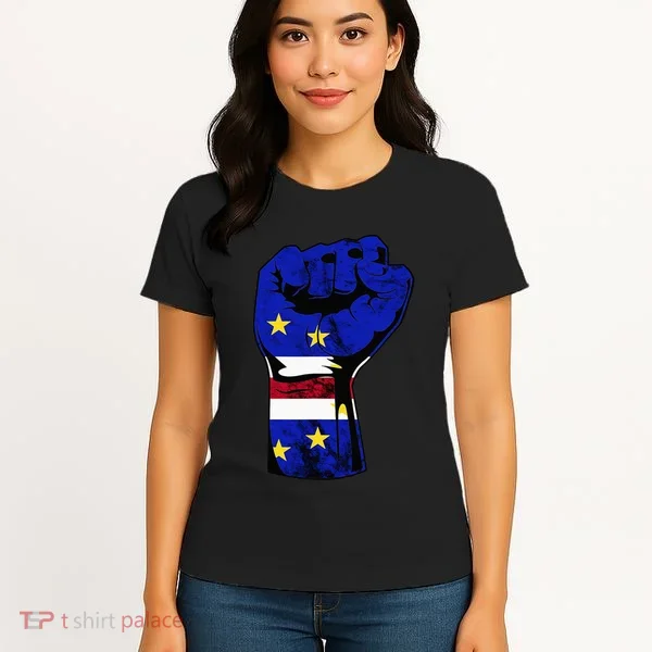 Cape Verde Cape Verdean Flag Power Handfist Cabo Pride Women's T-Shirt